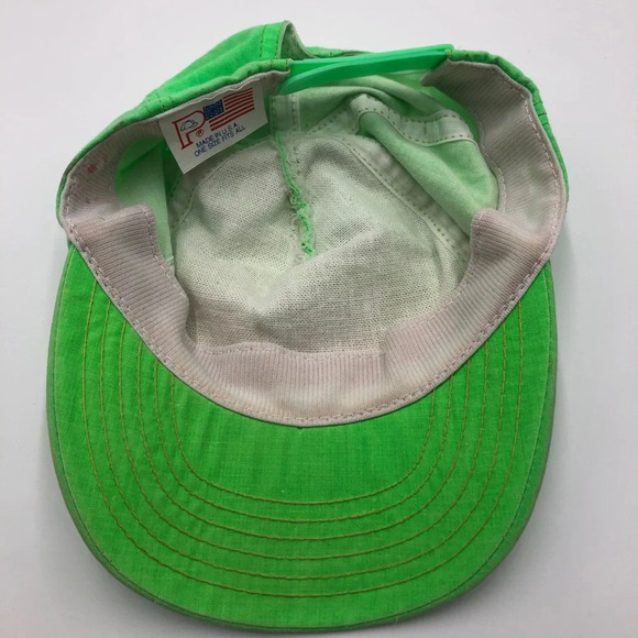 90s Gulf shores neon lightweight snap back hat - Picture 3 of 5